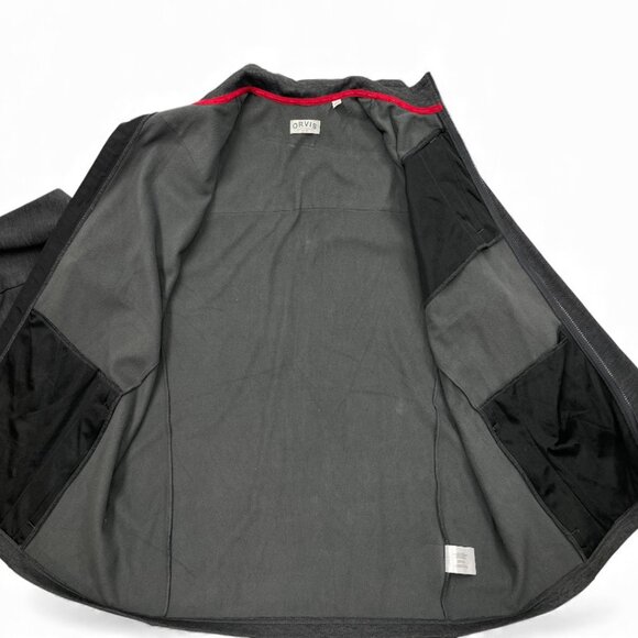 Orvis Jacket Sweater Full Zip Grey Black Lightweight Men's 2XL XXL - Picture 9 of 11